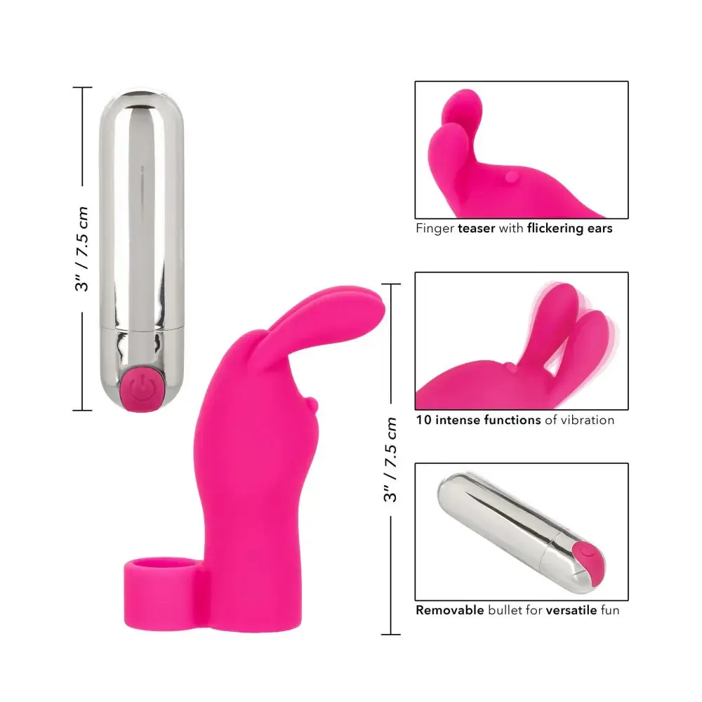 4-inch Colt Silicone Pink Rechargeable Bunny Finger Vibrator