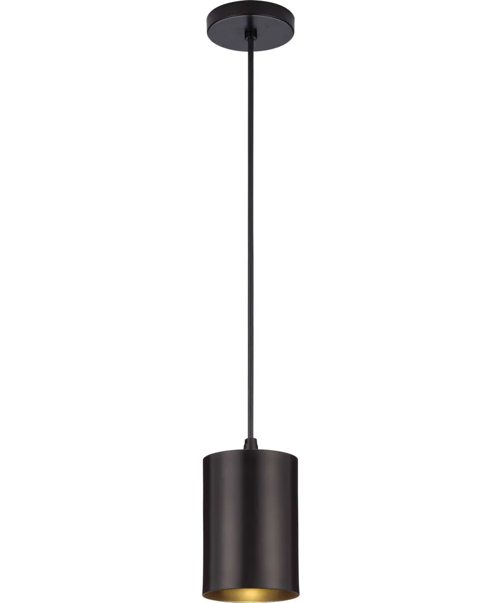 5"  Outdoor Aluminum Cylinder Cord-Mount Hanging Light Antique Bronze