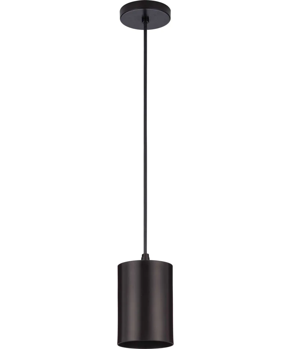 5"  Outdoor Aluminum Cylinder Cord-Mount Hanging Light Antique Bronze