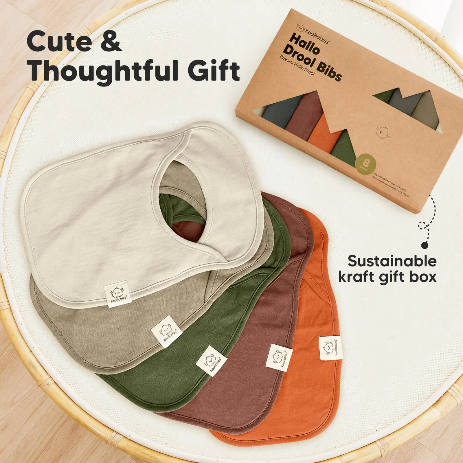 8-Pack Hallo Drool Bibs