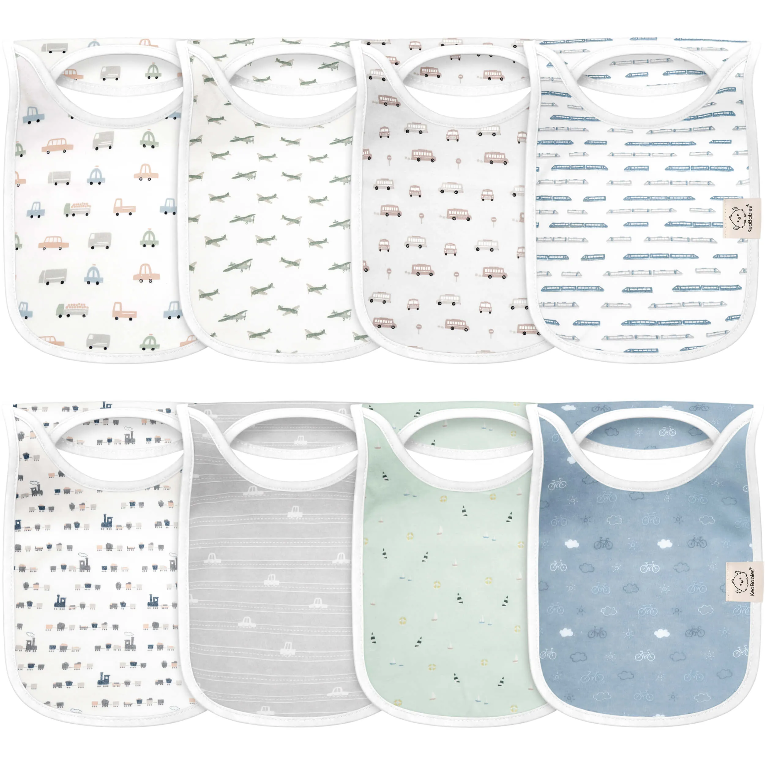 8-Pack Hallo Drool Bibs