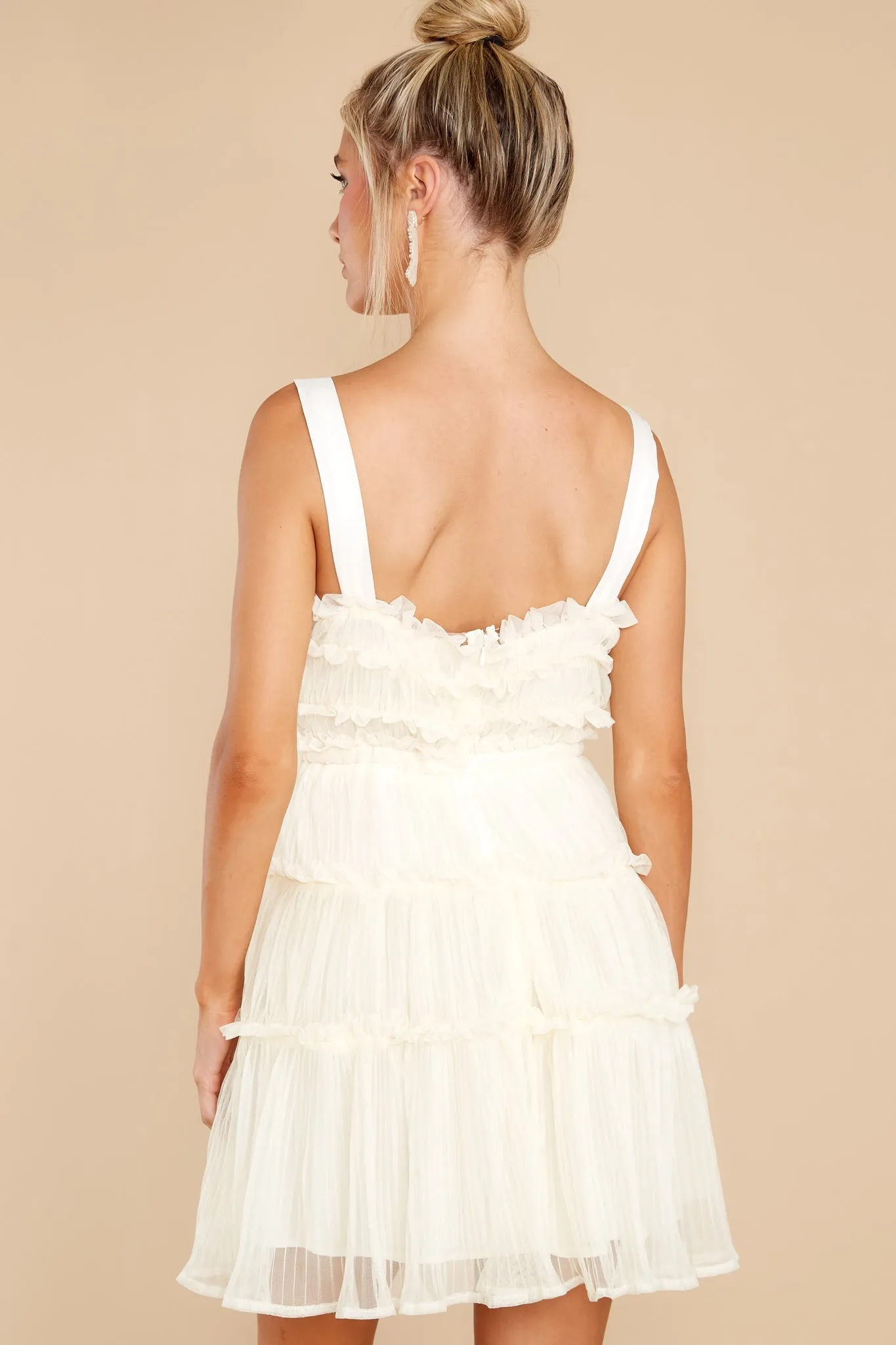 Cheap Frills Ivory Dress