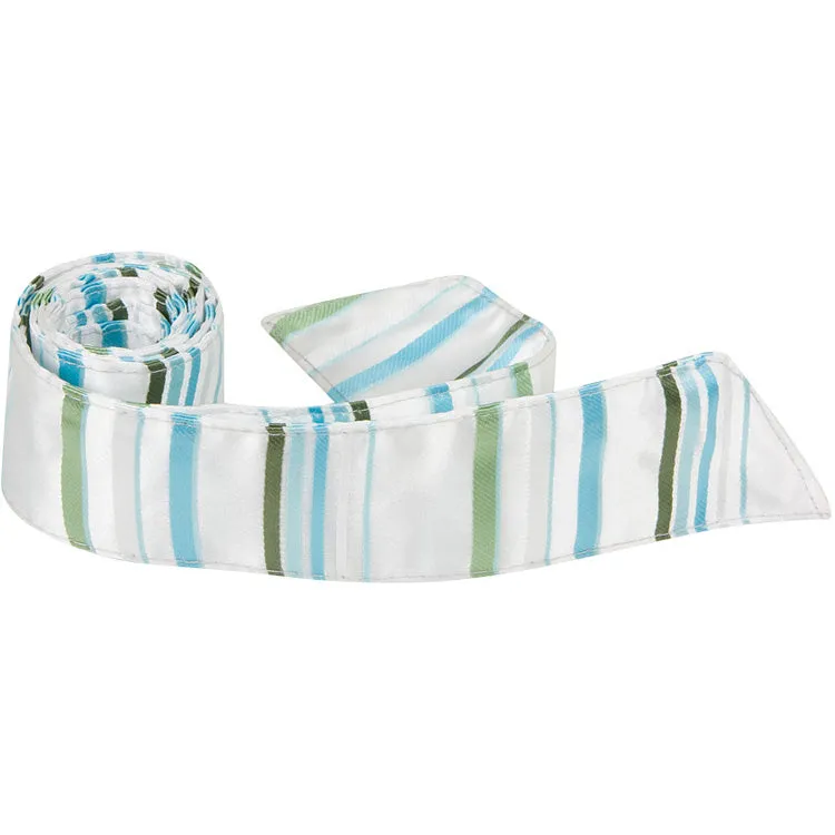 CL10 HT - White Multi Stripe - Matching Hair Tie