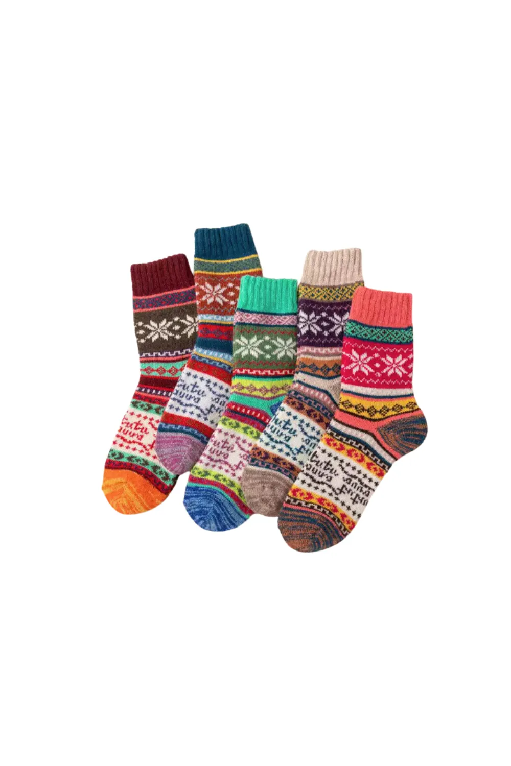 'Fatima' Cotton Thick Knit Socks (9 Styles)