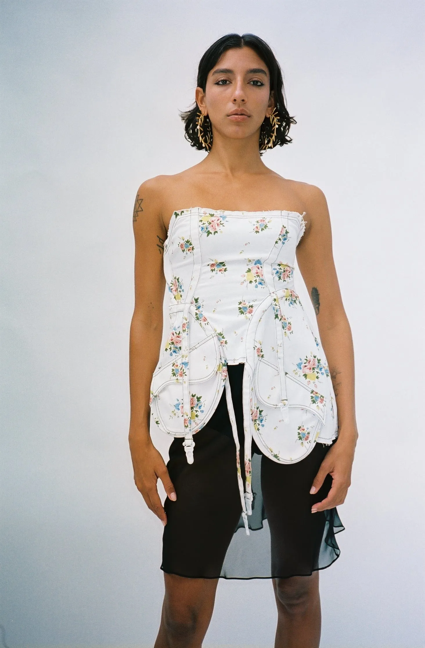 Floral Strapless Soft Corset