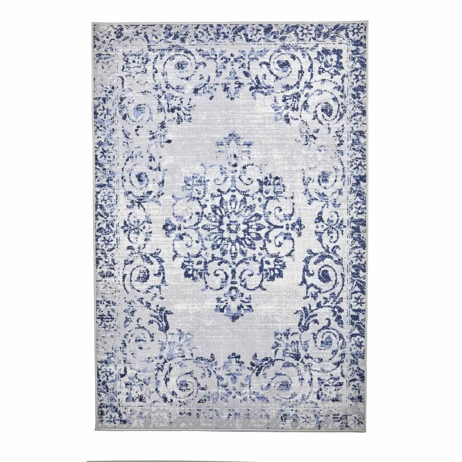 Fusion Faraday Washable Rug - Blue