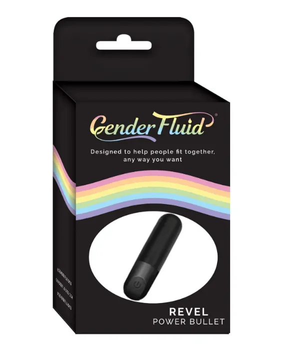 Gender Fluid ''Revel'' Power Bullet Vibe -Black