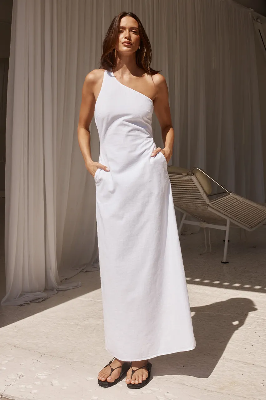 HARRI MIDI DRESS - WHITE