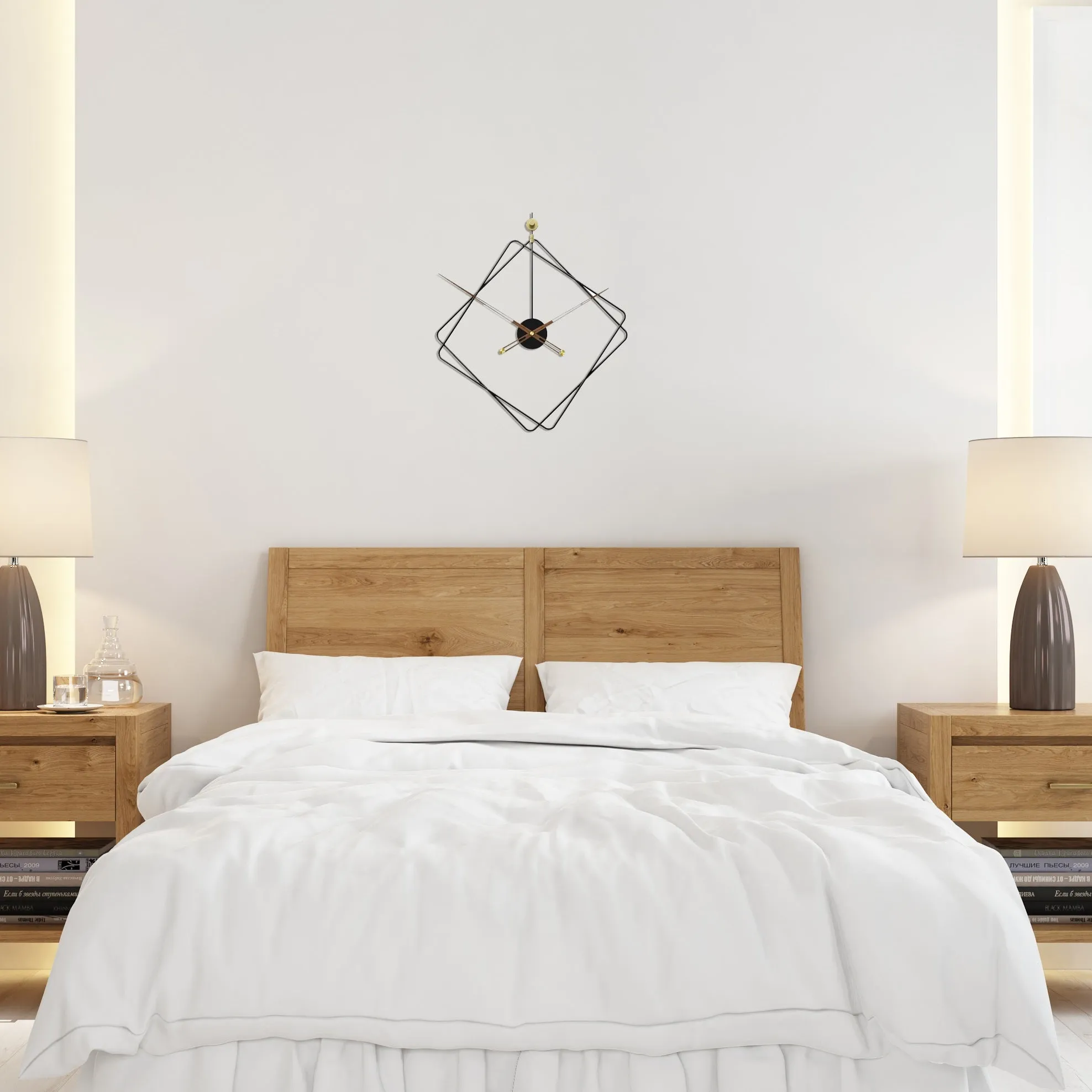 Iron  Home Decoration Modern Design Mounted Wall Clock by Peterson Housewares & Artwares