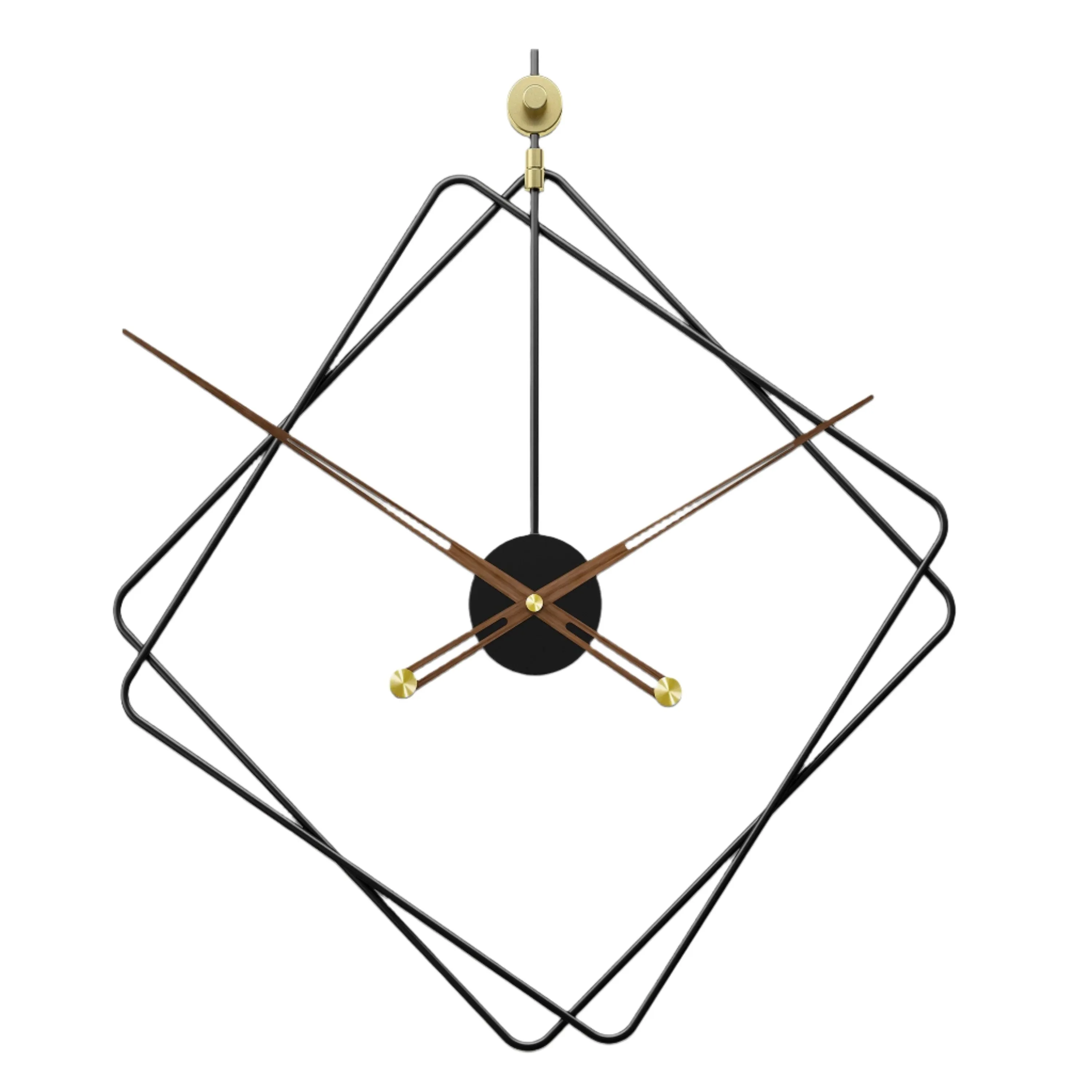 Iron  Home Decoration Modern Design Mounted Wall Clock by Peterson Housewares & Artwares