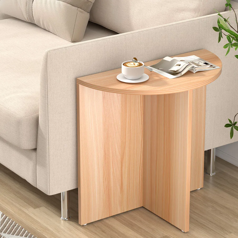 Melamine Finish Semi-circle Coffee Table 48CM - Artiss