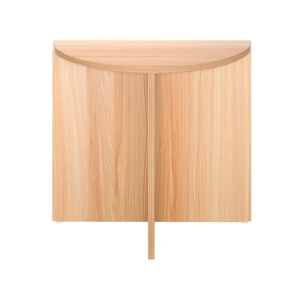 Melamine Finish Semi-circle Coffee Table 48CM - Artiss