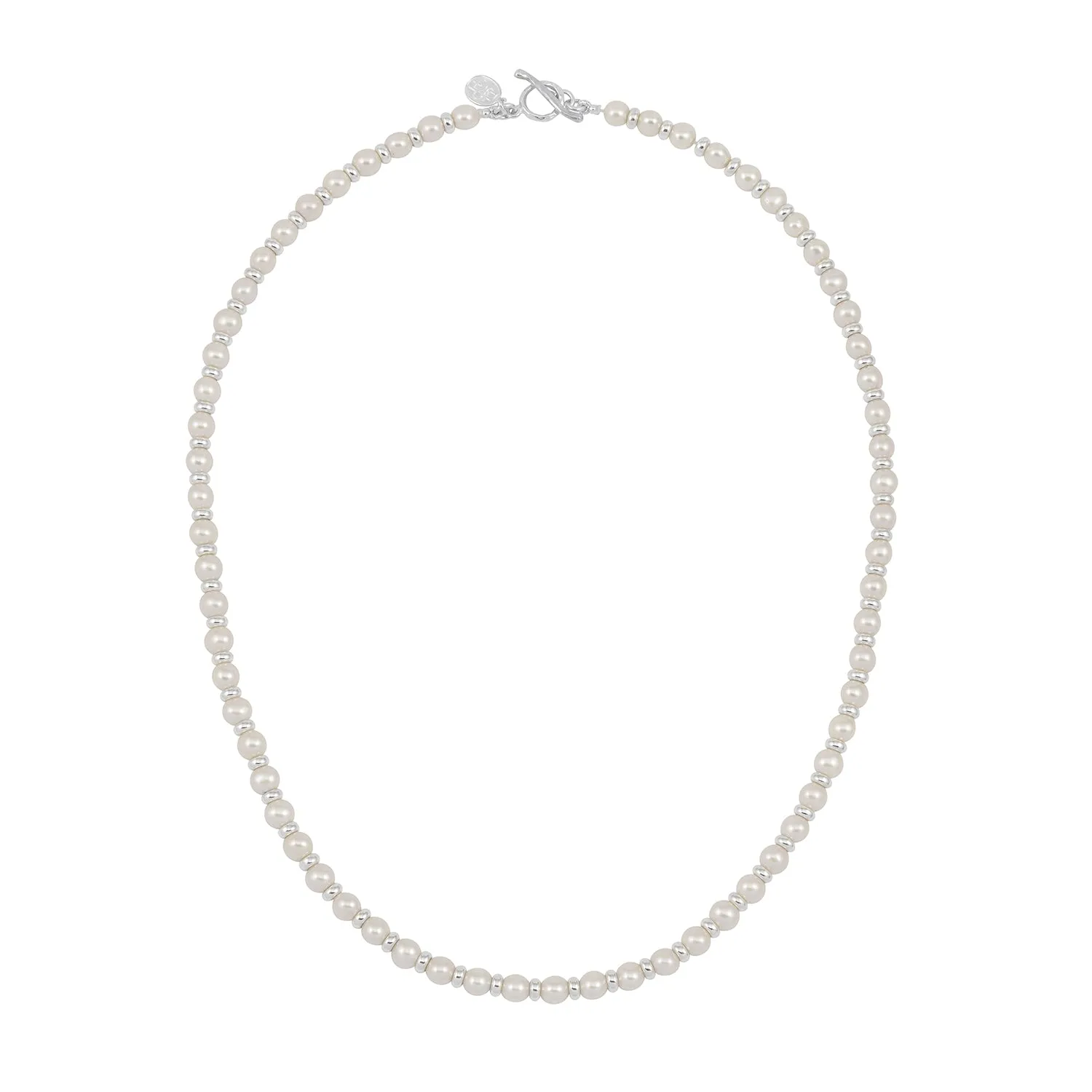 Men's White Pearl Halo Necklace