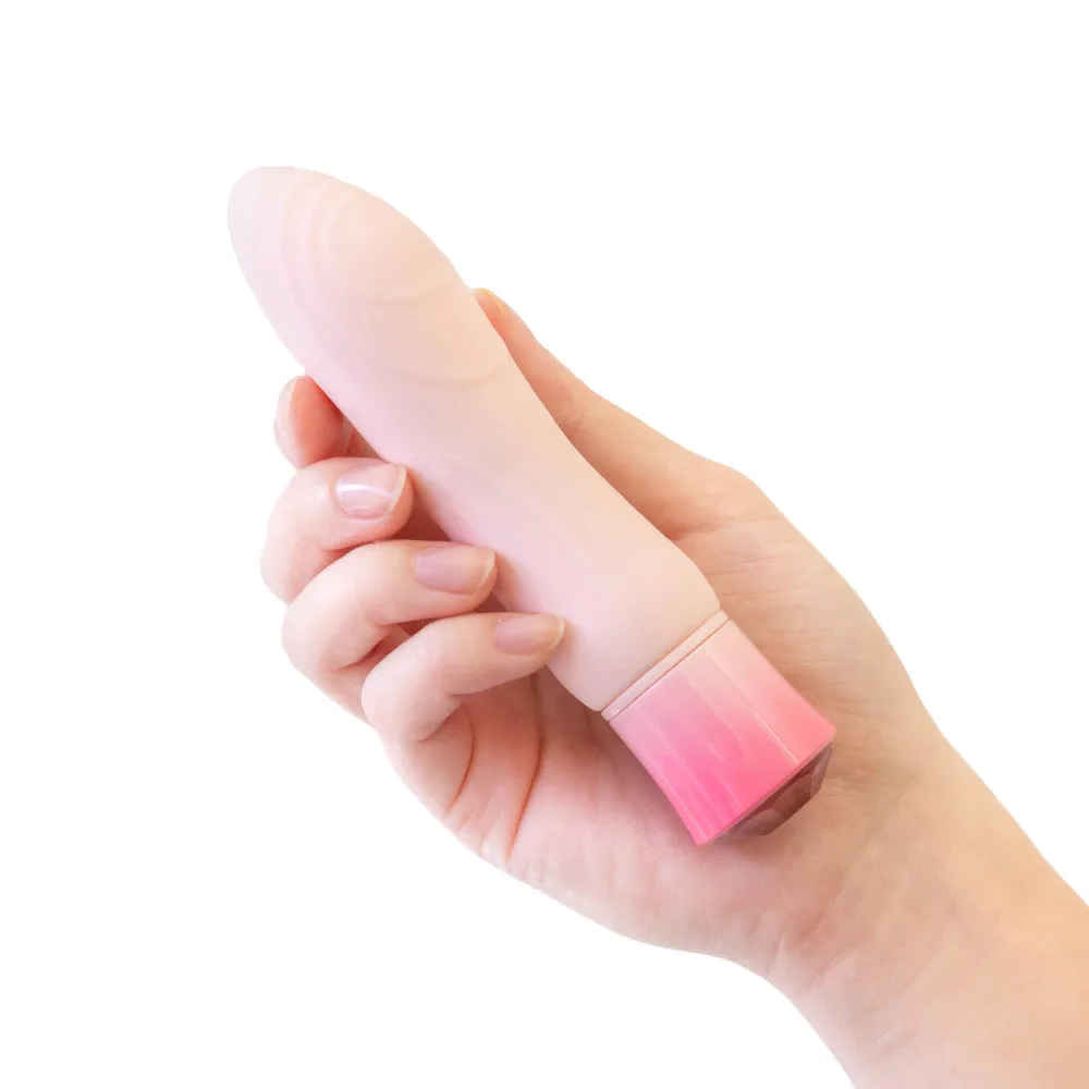 Oh My Gem By Blush® | Elegant: 5.5 Inch Warming G Spot Stimulation Vibrator in Morganite with Powerful RumboTech™ Technology