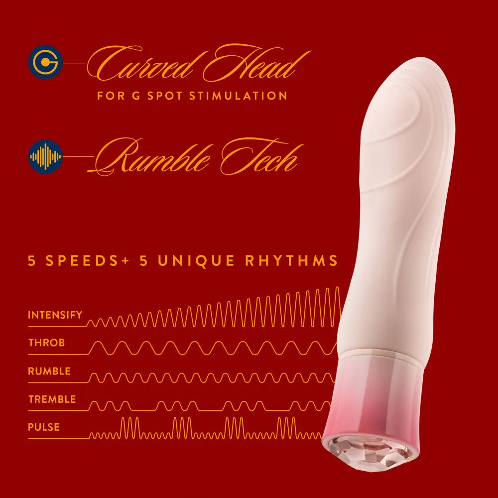 Oh My Gem By Blush® | Elegant: 5.5 Inch Warming G Spot Stimulation Vibrator in Morganite with Powerful RumboTech™ Technology