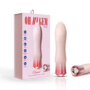 Oh My Gem By Blush® | Elegant: 5.5 Inch Warming G Spot Stimulation Vibrator in Morganite with Powerful RumboTech™ Technology