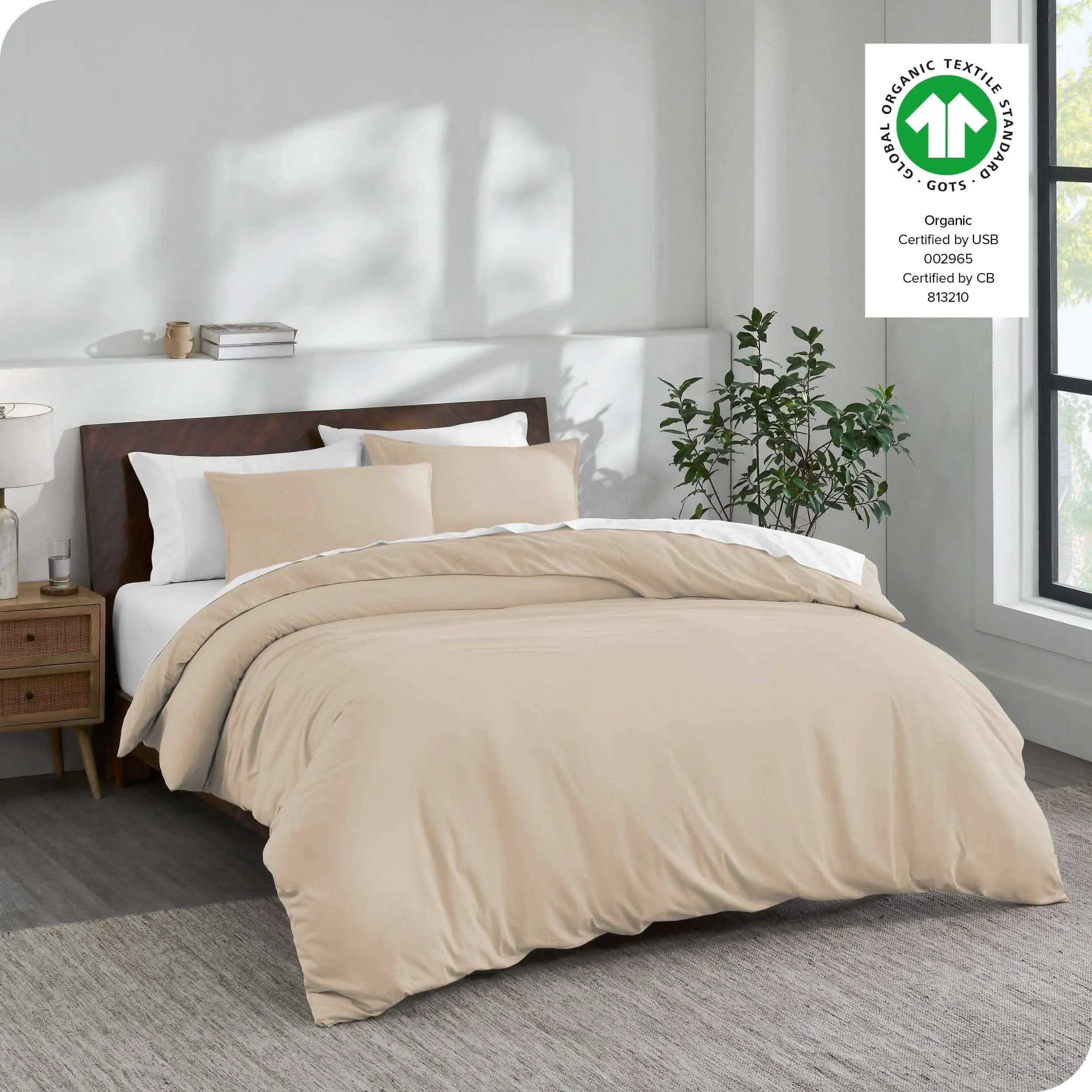 Organic Cotton Jersey Duvet Cover Set