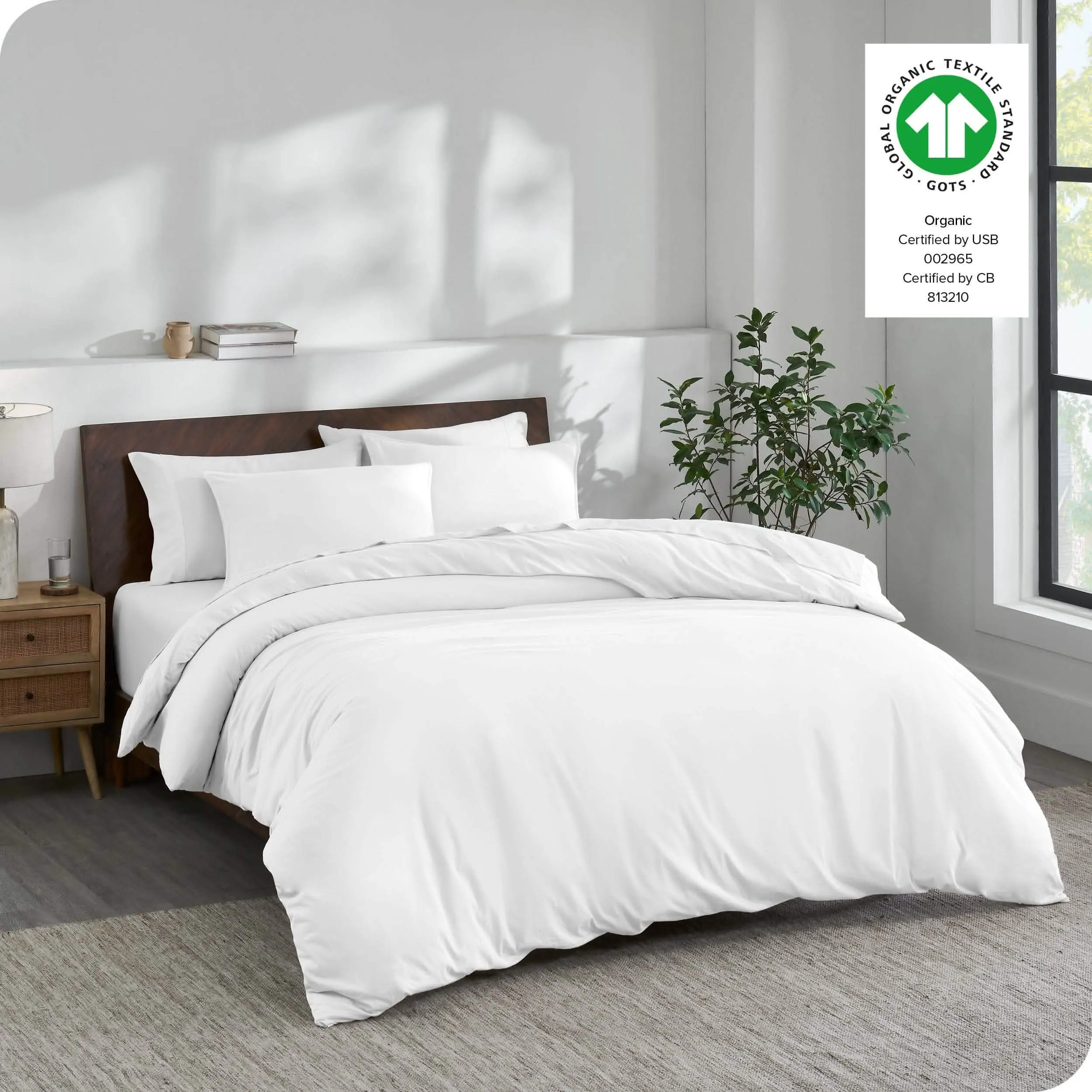 Organic Cotton Jersey Duvet Cover Set