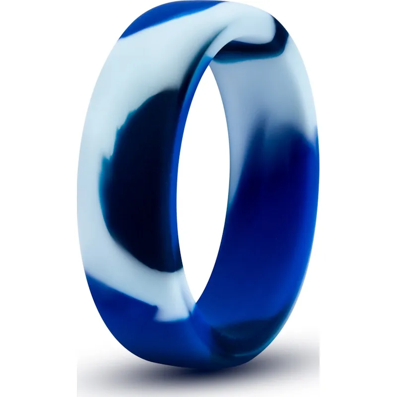 Performance Silicone Camo Cock Ring Blue Camoflauge