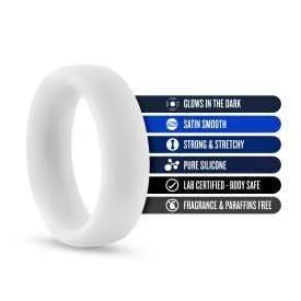 Performance Silicone Glo Cock Ring - White