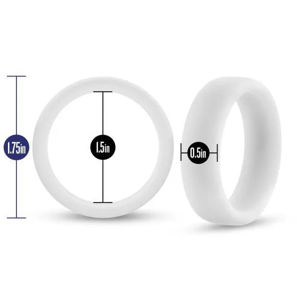 Performance Silicone Glo Cock Ring - White