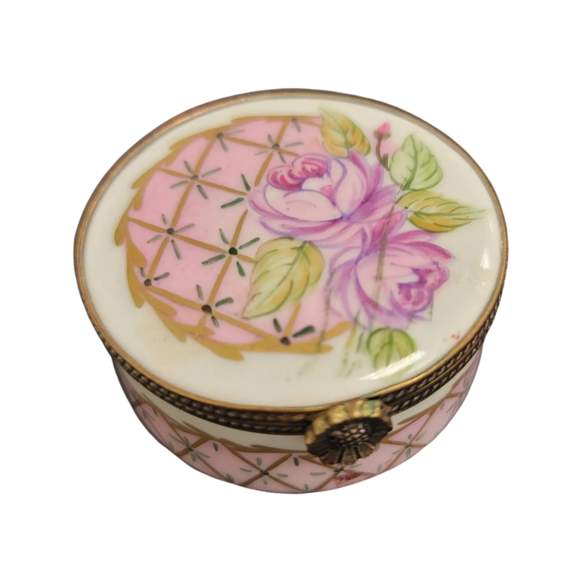 Pink Roses Round Pill