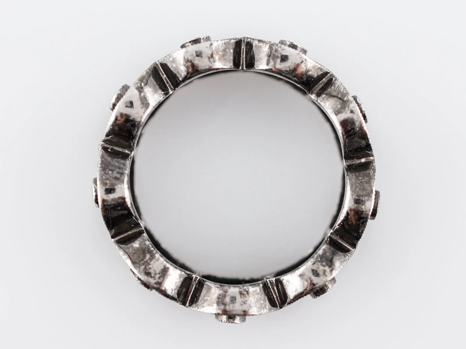 Right Hand Ring Modern .49 Round Brilliant Cut Diamonds in 14k White Gold