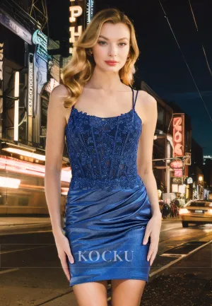 Sexy & Morden Spaghetti Straps Sheath Appliques Party Homecoming Dress