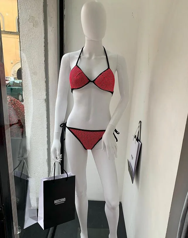 Slip Bikini   Top Bikini Moschino Pink Retato