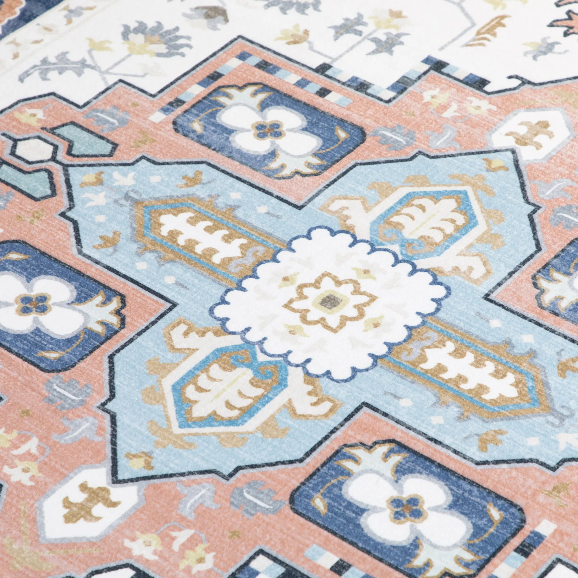 Vintage Persian Rugs, Boho Bohemian Area Rugs Large Carpet for Living Room, Bedroom, Dining Room, 160x230 cm, Blue