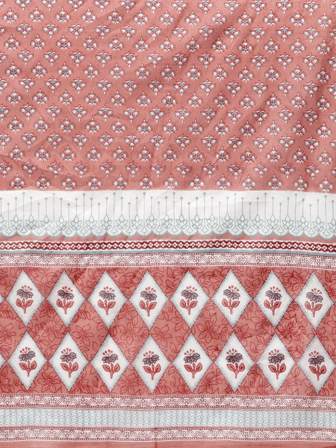 Women Pink Pure Cotton Kurta Set With Dupatta