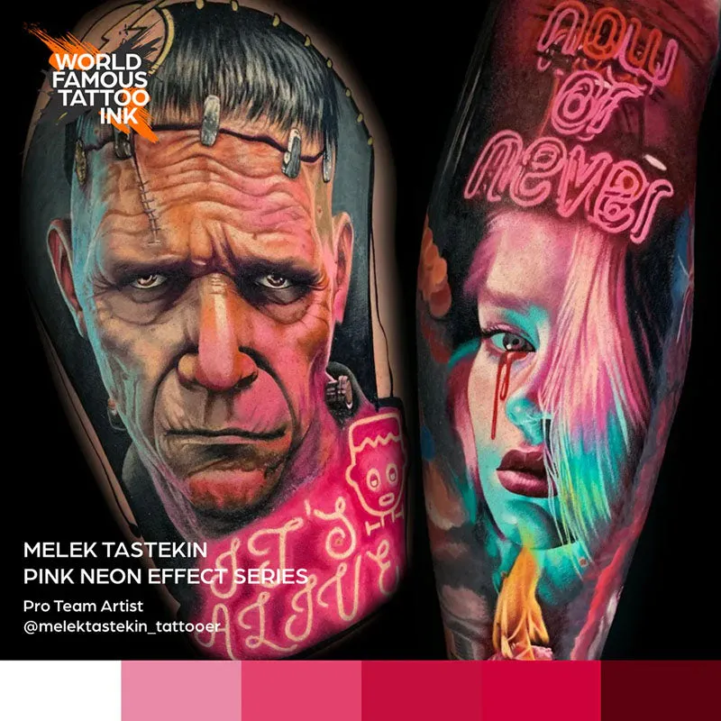World Famous Melek Tastekin Pink Neon Effect Series Set 1oz