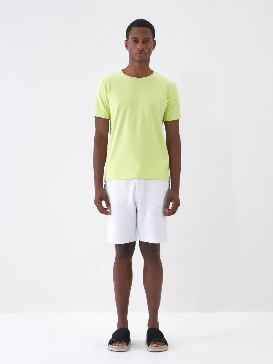 Xint Regular Fit White Cotton Short